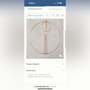 Anthropologie Art Geo Circle Wall Decoration